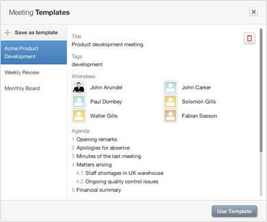 Meeting Templates